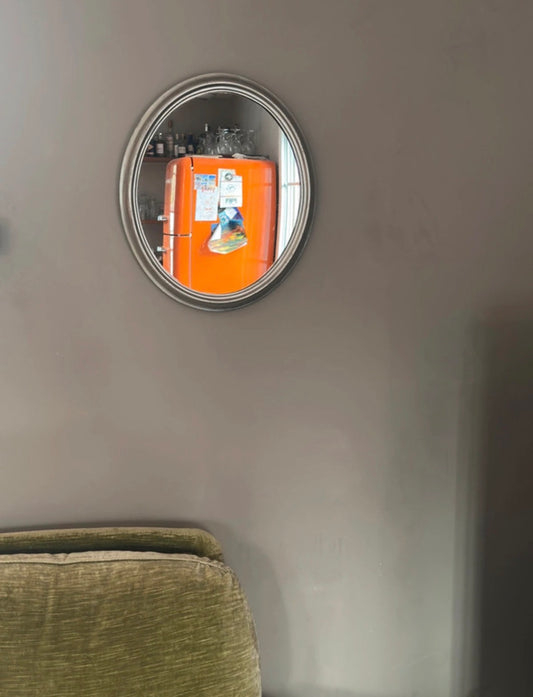 Miroir ovale ancien et revisité
