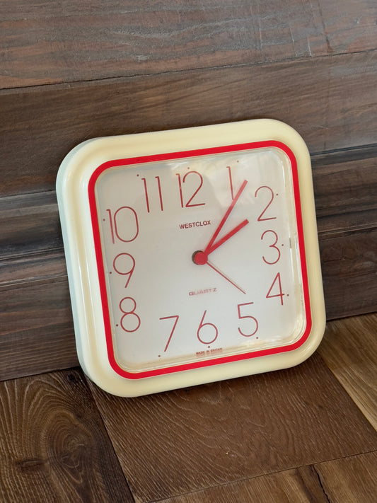 Horloge murale vintage Westclox – années 70/80