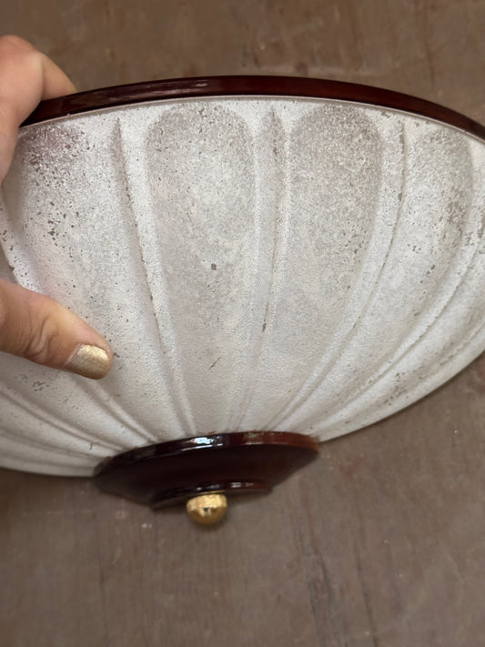 Applique murale en verre peint vintage