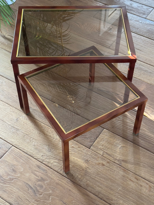 Duo de tables gigognes années 70