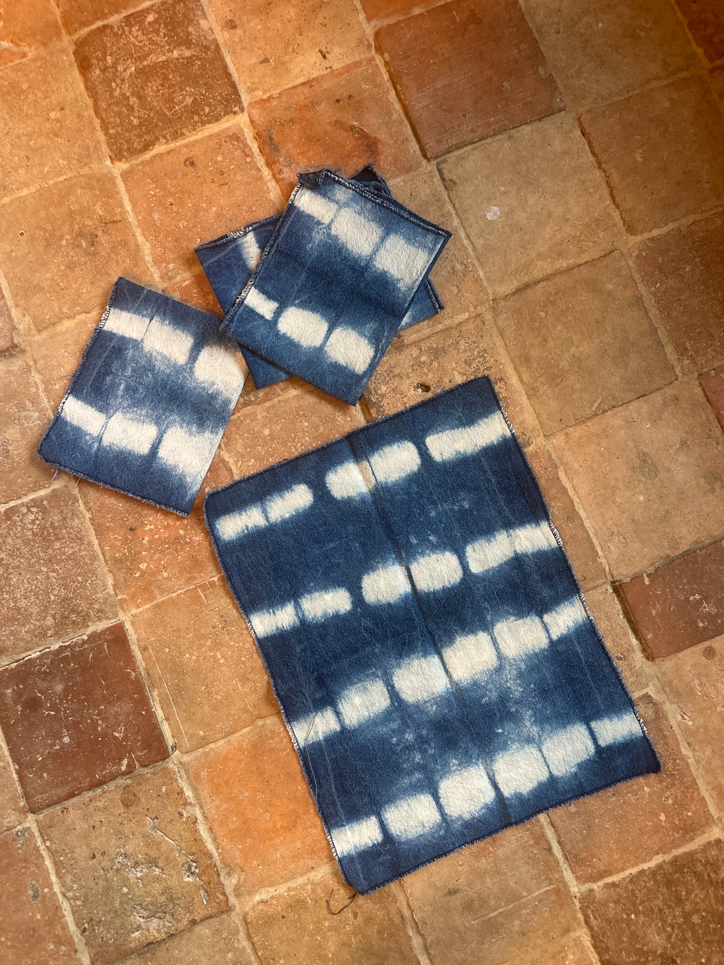 Lot de 4 set de table Bleu Indigo