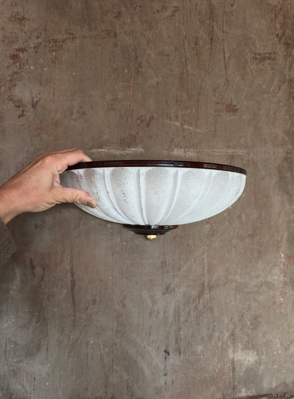 Applique murale en verre peint vintage