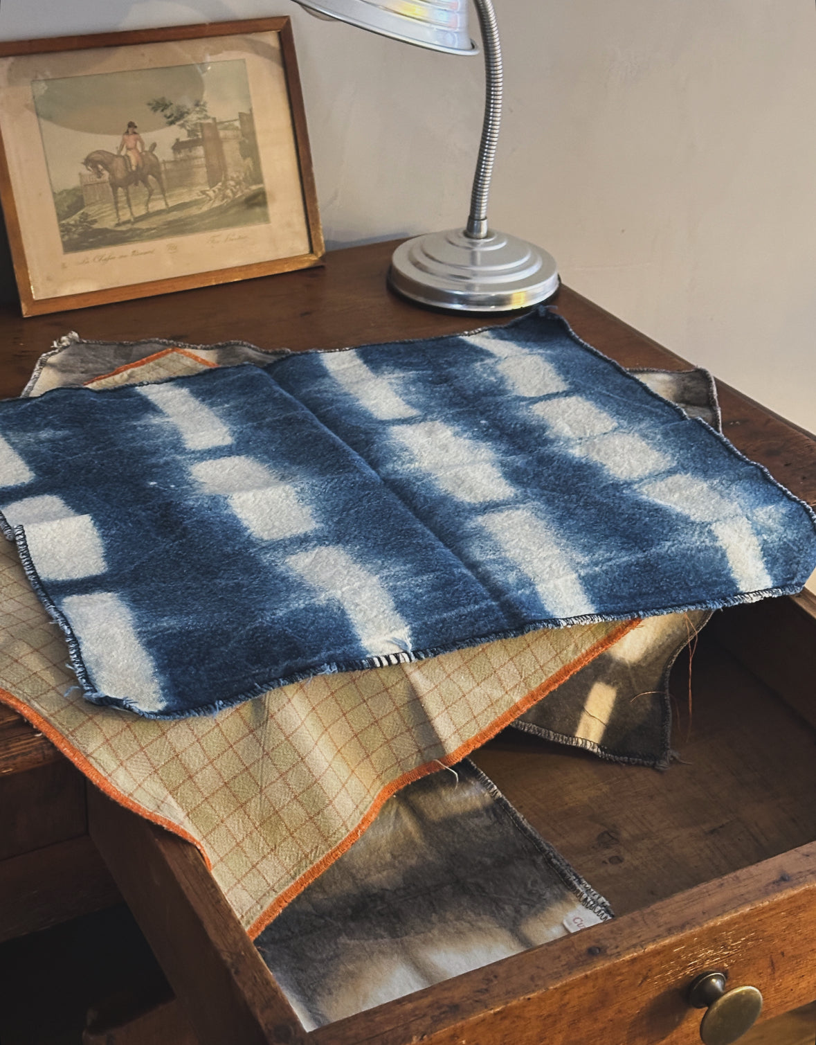 Lot de 4 set de table Bleu Indigo