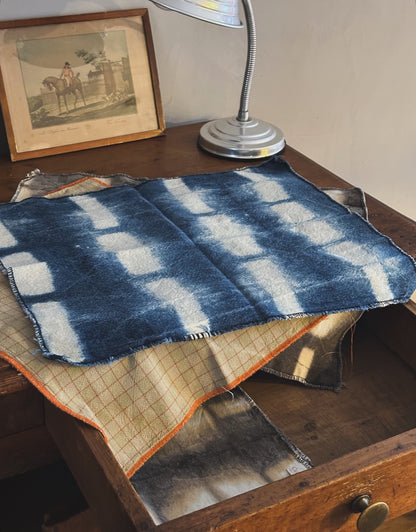 Lot de 4 set de table Bleu Indigo