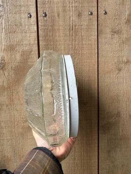 Plafonnier ou applique murale vintage en verre