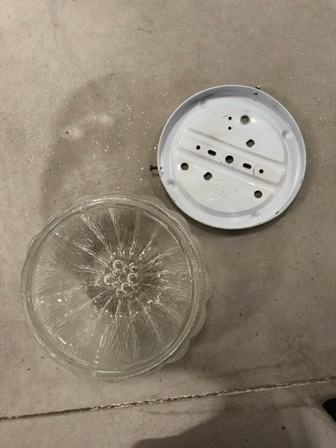 Plafonnier ou applique murale vintage en verre