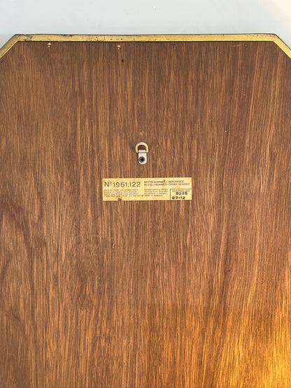 Miroir vintage octogonal doré – Belgique deknudt, années 50